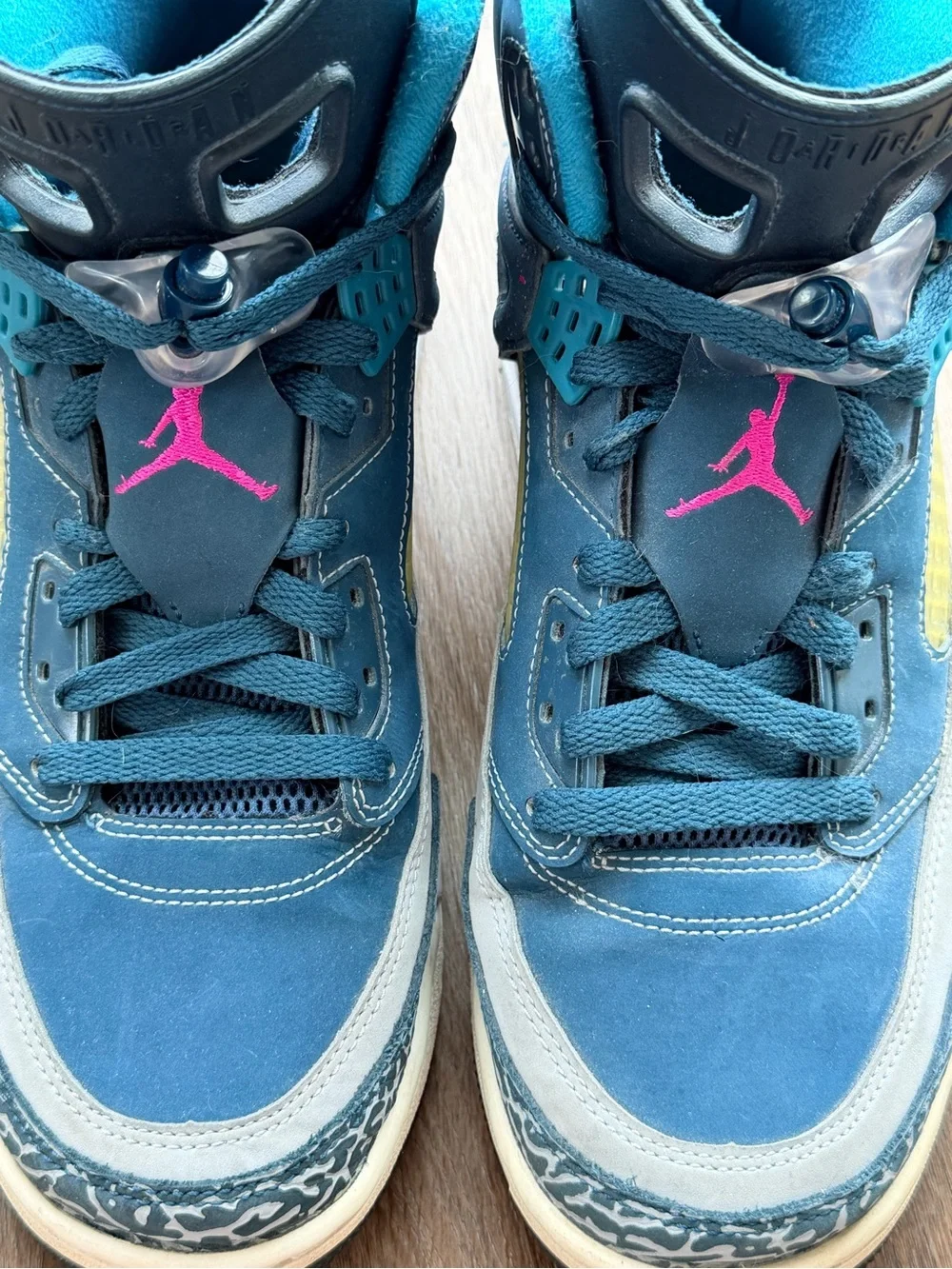 NIKE JORDAN | Spizike Space Blue | Elephant Print High Tops | Retro Shoes